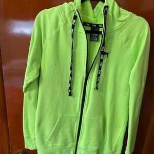Lime green pink hoodie